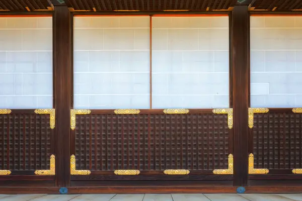 Japanese door panels at Kyoto Imperial Palace in Kyoto, Japan