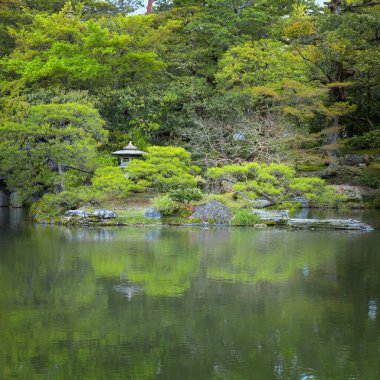 Kyoto İmparatorluk Sarayı ve Kyoto, Japonya 'da Gonaitei bahçesi.