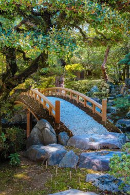 Kyoto İmparatorluk Sarayı ve Kyoto, Japonya 'da Gonaitei bahçesi.