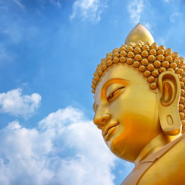 Büyük Oturan Buda Heykeli (Buddha Dhammakaya Dhepmongkol) Bangkok, Tayland 'daki Wat Paknam Phasi Charoen (tapınak)