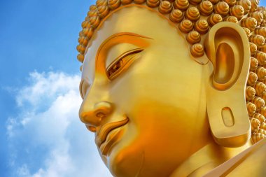 Büyük Oturan Buda Heykeli (Buddha Dhammakaya Dhepmongkol) Bangkok, Tayland 'daki Wat Paknam Phasi Charoen (tapınak)