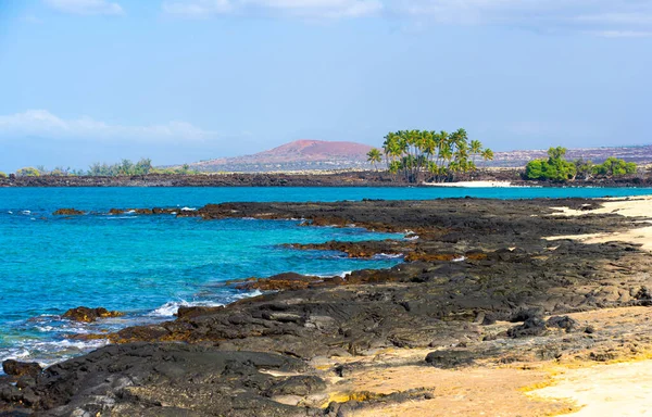 Impresionante Belleza Natural Costa Hawai Con Formaciones Lava Congeladas Que — Foto de Stock