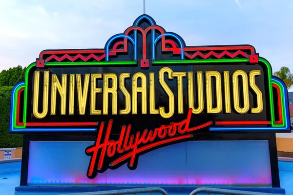 Los Angeles Kalifornien Januar 2023 Universal Studios Hollywood Schild Ausgang — Stockfoto