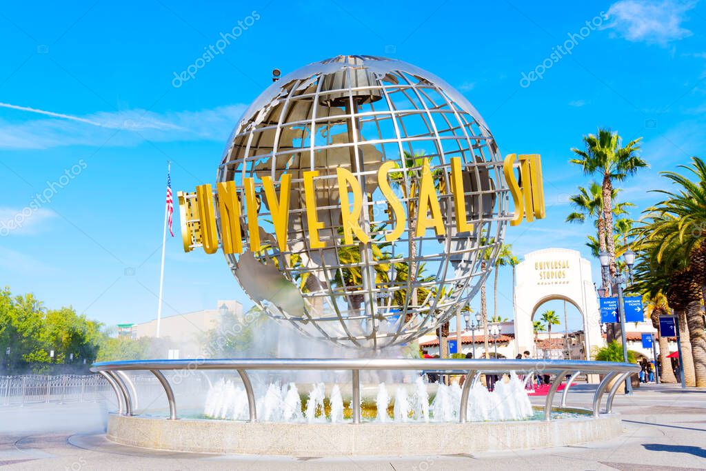 LOS ANGELES, CALIFORNIA - JANUARY 18, 2023: Entrance to the Universal Studios Hollywood