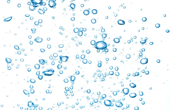 Fundo Transparente Abstrato Feito Bolhas Azul Flutuando Água Doce Clara — Fotografia de Stock
