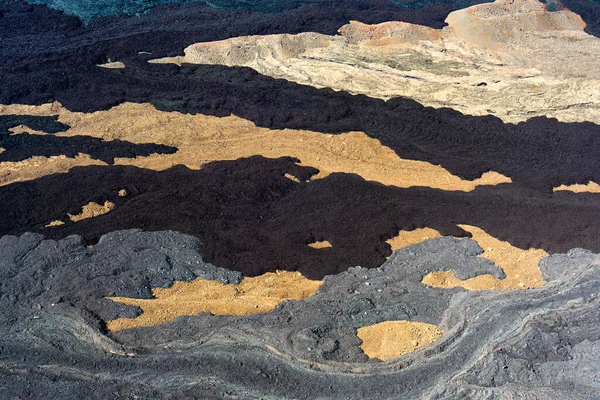 Αεροφωτογραφία Των Πετρωμένων Κομματιών Lava Της Χαβάης — Φωτογραφία Αρχείου