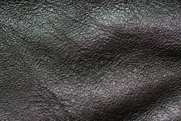 Close Textured Black Leather Pattern Creating Abstract Unique Textile Background — Stock Photo, Image