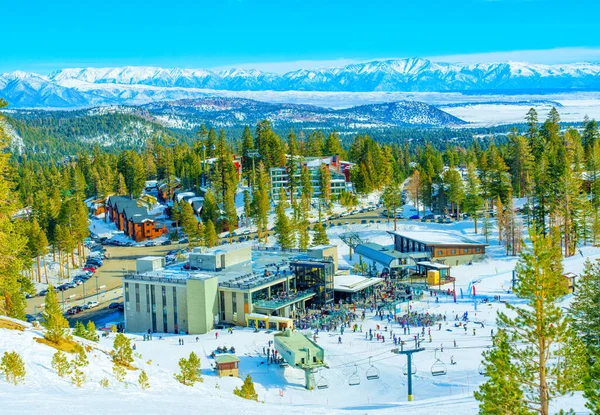 Kalifornien Usa December 2022 Mammoth Mountain Canyon Lodge Området Sett — Stockfoto
