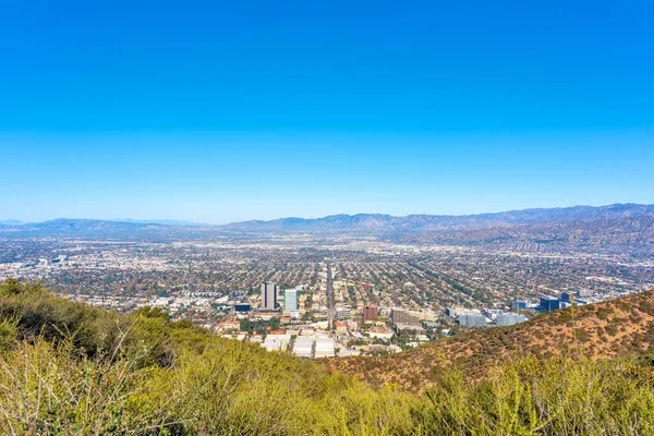 Epikus Panoráma Kilátás Nyílik Város Los Angeles Burbank Csúcs Tetején — Stock Fotó