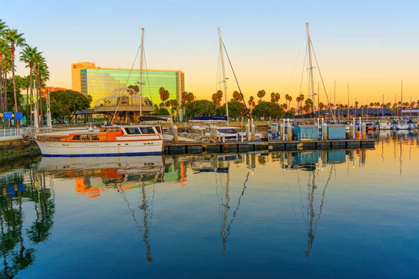 Los Angeles California Грудня 2022 Waterfront Dock Long Beach Hyatt — стокове фото