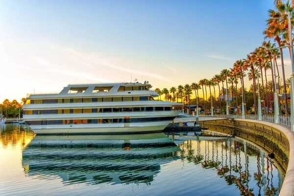 Лос Анджелес Каліфорнія Грудня 2022 Року Вид Розкішну Обідню Яхту — стокове фото
