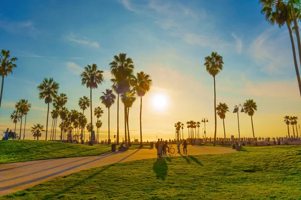 Los Angeles Kalifornien Dezember 2022 Hochbetrieb Venice Beach Einem Strahlenden — Stockfoto