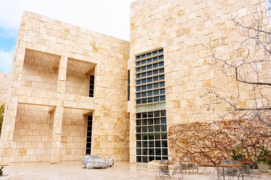 Los Angeles, Kaliforniya 5 Ocak 2023: Getty Center 'ın Doğu Pavyonu