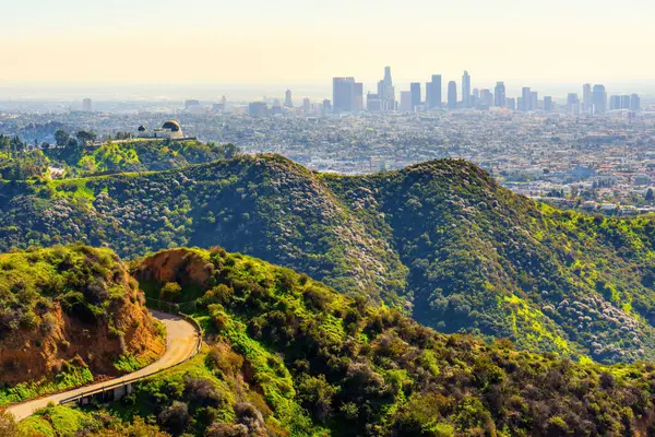 Iconic Griffith Obszervatórium Hollywood Hills Szívében Lenyűgöző Kilátás Nyílik Los Jogdíjmentes Stock Képek