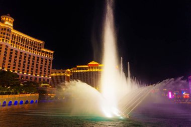 Las Vegas, Nevada - 14 Nisan 2024 Bellagio Dans Çeşmeleri