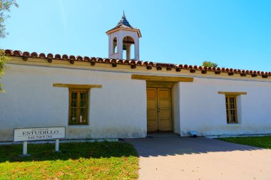 San Diego, California - April 16, 2024: Casa de Estudillo Museum in Old Town San Diego clipart