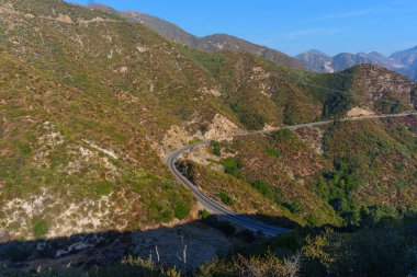 Scenic Overlook of Winding Road in La Canada Flintridge clipart