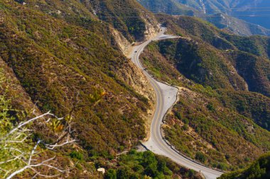 Elevated View of Rolling Hills in California Mountains clipart