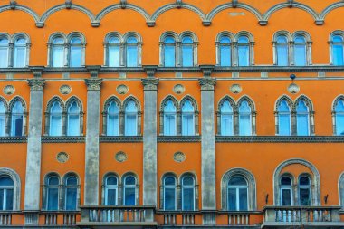 Budapest, Hungary - November 24, 2024: Elegant Facade of an Ornate Building in Budapest clipart