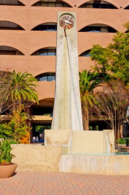 Riverside, California - December 31, 2024: Christiansen-Teel Clock Tower Monument in Riverside, California clipart