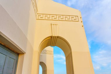 Griffith Gözlemevinin Sıcak Günbatımı Renklerindeki Mimari Detayları