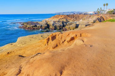 San Diego, La Jolla 'da, Sunset' te nefes kesici kıyı manzarası