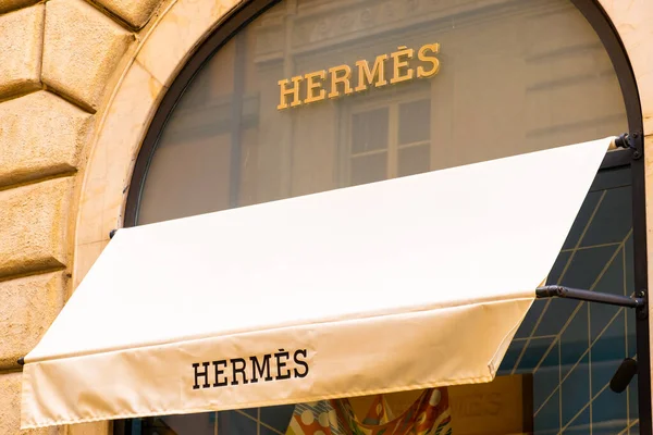 Hermes Módní Obchod Římě Slavný Luxusní Butik Celém Světě Koncept — Stock fotografie