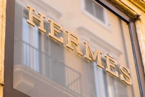 Hermes Módní Obchod Římě Slavný Luxusní Butik Celém Světě Koncept — Stock fotografie