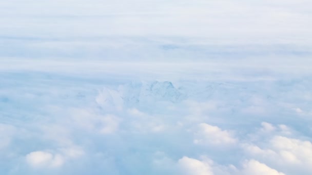 Malowniczy Widok Lotu Ptaka Białe Chmury Dymu Atmosferze Dużej Wysokości — Wideo stockowe