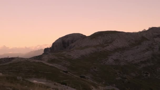 Tre Cime Lavaredo Nun Yüksek Tepeleriyle Talyan Alpleri Nde Gün — Stok video