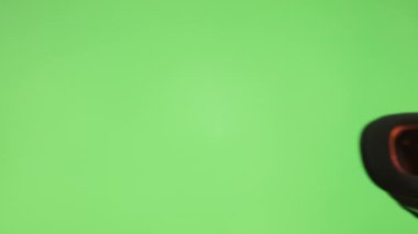 VR gözlük takmak, Chromakey 'deki ilk kişinin videosu.. 