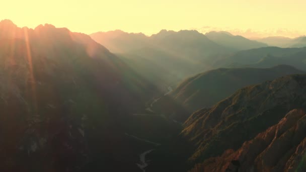 Captura Impresionante Belleza Los Alpes Italianos Tre Cime Lavaredo Desde — Vídeo de stock