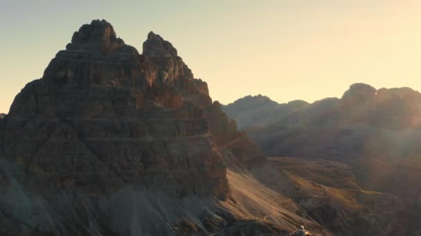 Majestueuze Italiaanse Alpen Het Bijzonder Tre Cime Lavaredo Zijn Prachtig — Stockvideo