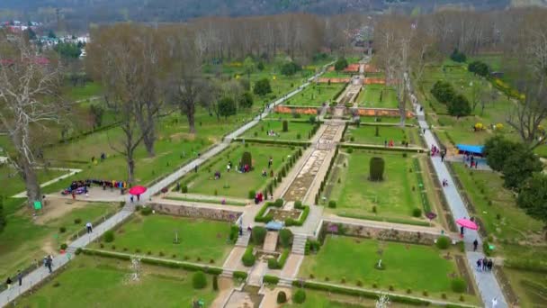 Hermosa Vista Valle Cachemira Gulmarg Lago Dal Jardín Nishat Jardín — Vídeos de Stock