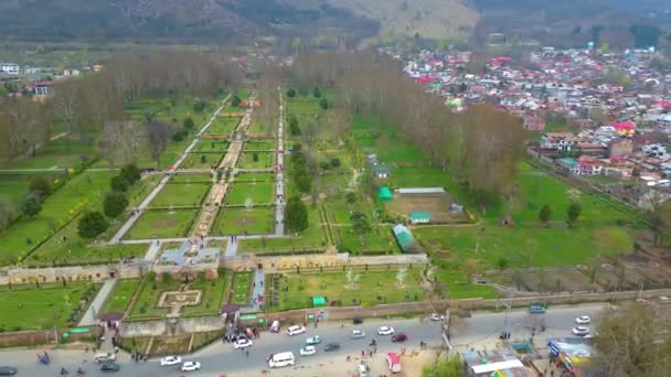 Krásný Výhled Údolí Kašmíru Gulmarg Dal Lake Nishat Garden Tulip — Stock video