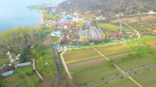 Schöne Aussicht Kaschmir Tal Gulmarg Dal Lake Nishat Garden Und — Stockvideo