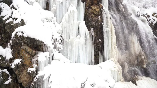 stock image Heavy Snowfalls in Kashmir Valley Drone View  