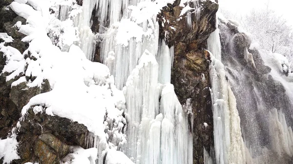 Kaşmir Vadisi Drone Manzarasında Yoğun Kar Yağışıweather Forecast — Stok fotoğraf