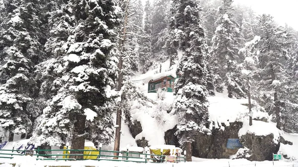 Heavy Snowfalls Kashmir Valley Drone View — Stock Photo, Image