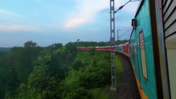 Hint Demiryolu Güzel Yolculuk Muhteşem Hava — Stok video