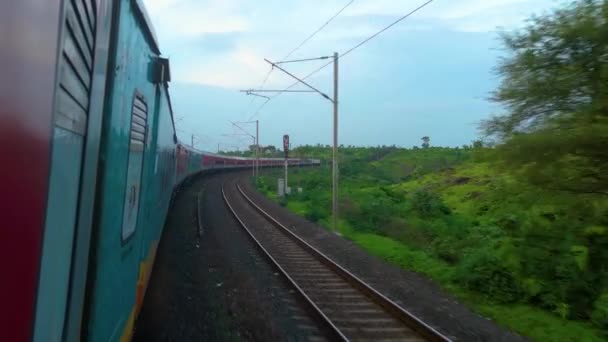 Indian Railway Schöne Reise Und Tolles Wetter — Stockvideo