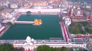 Amritsar, Punjab, Hindistan 12 Aralık 2023, Harimandir Sahib olarak da bilinen Altın Tapınak