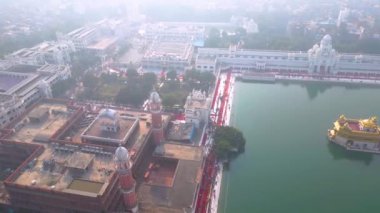 Amritsar, Punjab, Hindistan 12 Aralık 2023, Harimandir Sahib olarak da bilinen Altın Tapınak