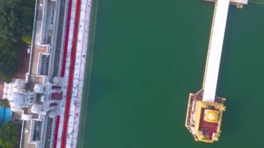 Amritsar, Punjab, Hindistan 12 Aralık 2023, Harimandir Sahib olarak da bilinen Altın Tapınak
