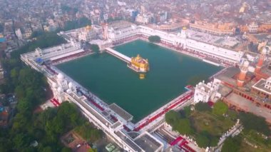 Amritsar, Punjab, Hindistan 12 Aralık 2023, Harimandir Sahib olarak da bilinen Altın Tapınak