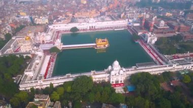 Amritsar, Punjab, Hindistan 12 Aralık 2023, Harimandir Sahib olarak da bilinen Altın Tapınak