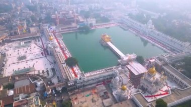 Amritsar, Punjab, Hindistan 12 Aralık 2023, Harimandir Sahib olarak da bilinen Altın Tapınak