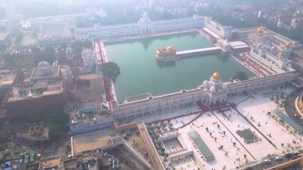 2023年12月12日 印度旁遮普邦Amritsar Golden Temple Also Known Harimandir Sahib — 图库视频影像