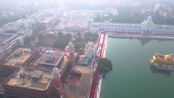 Amritsar Punjab Indien Dezember 2023 Der Goldene Tempel Auch Bekannt — Stockvideo