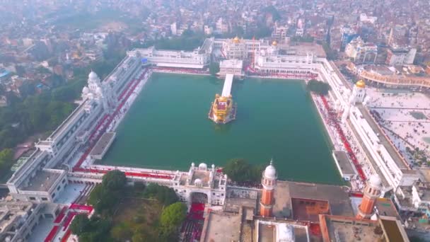 Amritsar Pendżab Indie Grudnia 2023 Złota Świątynia Znana Również Jako — Wideo stockowe